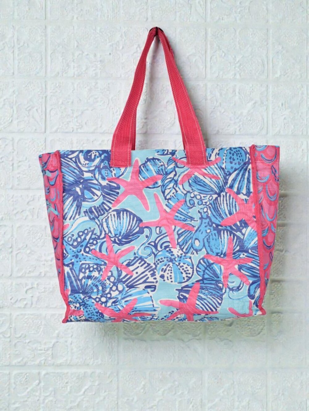 LILLY PULITZER SHE SELLS MARKET TOTE